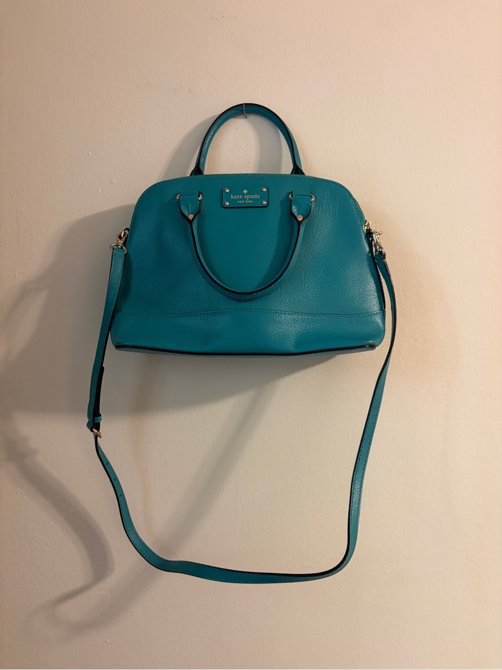 kate spade Teal Dome Satchel with Removable Strap